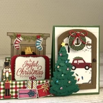 【クリスマスカード】Ready for Christmas くるみ割り人形＆仔犬①(green)2022