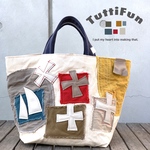 tuttifun＊生成り帆布のCrossバック