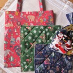 B　 リバティクリスマスの　ミニバッグセット　レッド系　お一人様一点でお願いいたします。