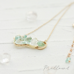 季節で楽しむネックレス　season jewel necklace 水色
