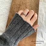 男女兼用ステンレス チェーンリング ダブル喜平2面カット 指輪 幅3.8mm