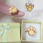 (再販)人気!aiboとオーナーの肉球しっぽリング💍イエロー