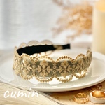 インド刺繍リボン　カチューシャ　インド刺繍　ヘアアクセサリー　刺繍カチューシャ　　インド刺繍リボンカチューシャ　送料無料