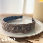 インド刺繍リボン　カチューシャ　インド刺繍　ヘアアクセサリー　刺繍カチューシャ　送料無料