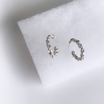 silver925 Knit フープピアス　スタッドピアス