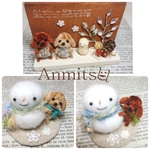 coron360021様専用ページ　winterトイプーちゃんと雪だるま🐾　トイプー　いぬ　犬　わんこ