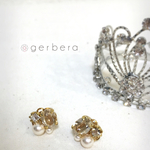 【16KGPチタンポスト】2wayスワロフスキーピアス