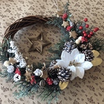 星のクリスマスリース🌿　クリスマスリース　玄関リース　冬リース　ギフト