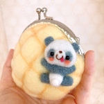 メロンパンにぎゅっ♡がま口財布