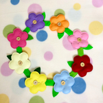 お花のボタン練習   