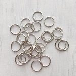 【10mm　60個入】高品質　本ロジウム　丸カン　10mm
