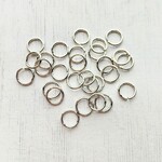【6mm　100個入】高品質　本ロジウム　丸カン　6mm
