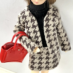 ニット千鳥スーツ☆リカちゃんブライスの洋服(ドール服)ベージュ系