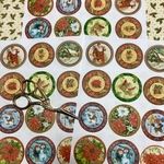 まんまるクリスマス(Victorian)＊ノーカットコラージュ素材＊コラージュペーパー＊紙モノ