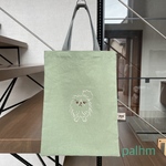 ペキニーズの布バッグ（グリーン）