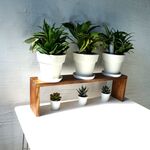 momokurimame様専用オーダーサイズページ　フラワースタンド スリム収納 天然木 収納棚 花台 観葉植物 ウォールナットタイプ