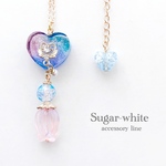 Aurora heart ✵ オーロラハートの冬ゼリー ネックレス  ペンダント 40+5cm チェーン