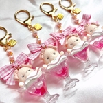 受注製作 ガーリーくまちゃんパフェのキーホルダー