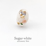 🐇rabbit ring ~ rose&bijou ✵ 迎春うさぎリング 《 white 》フリーリング  新年 干支 兎年 大ぶり オーバル型