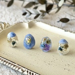ᴺᴱᵂ♡アクアグレイカラー レジン フラワー ピアス 