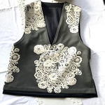 flower nest khaki ジレ　ベスト　