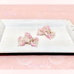 ありすりぼん🎀 ツイード リボン バレッタ ペット用品 アクセサリー 犬用