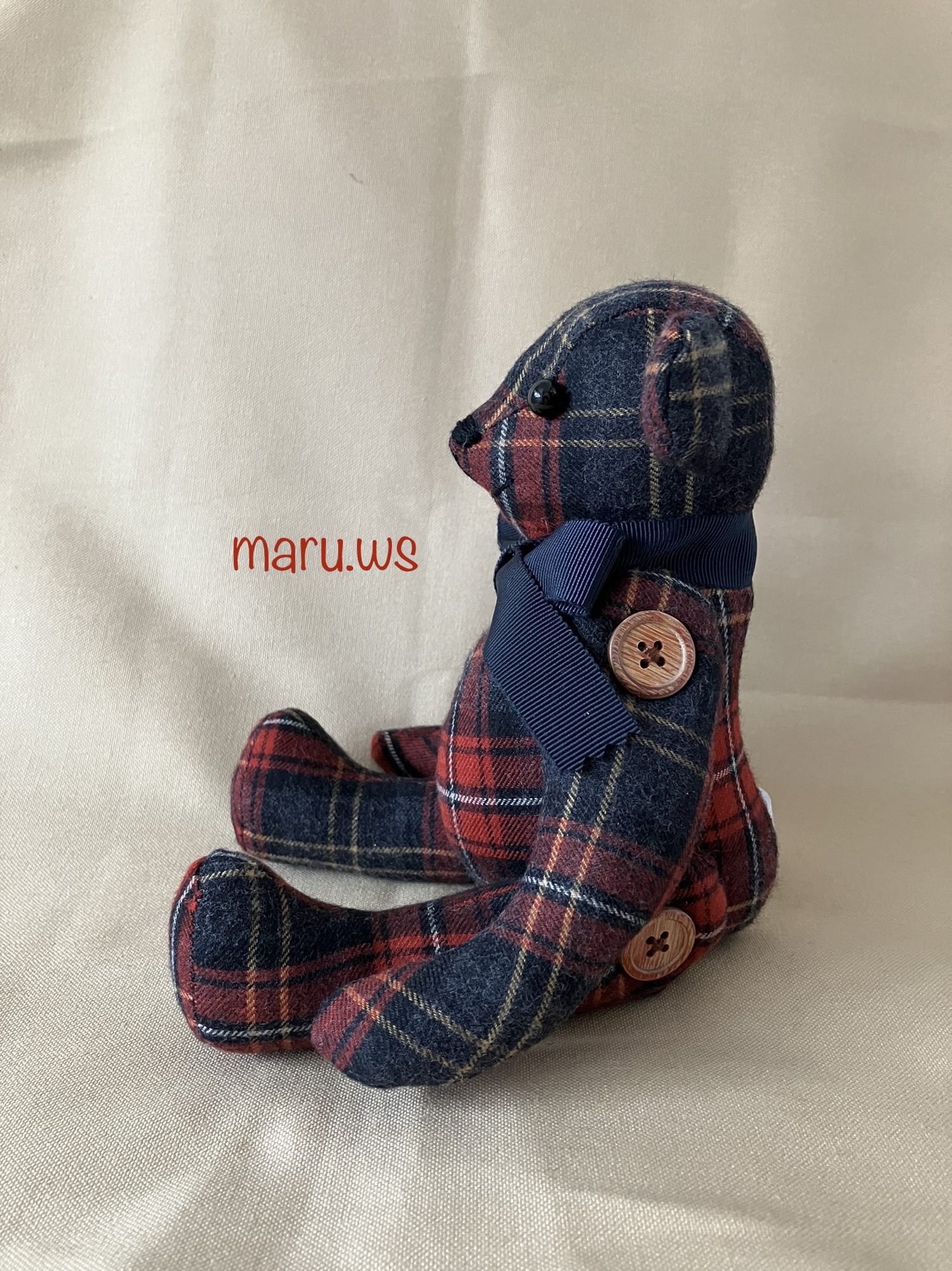 タータンチェックのテディベア - maru.ws | minne byGMOペパボ 国内