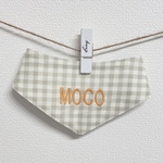 パステルギンガムチェックname刺繍入り