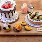 ＊palm miniature＊姫りんごのドリップケーキとぶどうタルト　秋のスイーツ