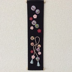 こ様オーダー品  ちりめん細工：手まりがいっぱいタペストリー