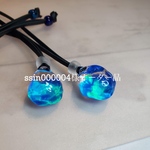 ssin000004様オーダー品　星の欠片クリスタルペンダント(ハイブリッドオパールオーロラブルー緑斑使用)