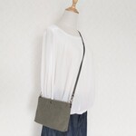 *新作*【スマホショルダー*サコッシュ】カーキ*ヴィンテージ加工8号帆布