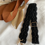 ✴︎new✴︎ブラックアーチ型インド刺繍リボンのショルダーストラップ