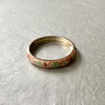 Vintage 90s retro pink flower enamel bangle レトロ ヴィンテージ ピンク フラワー エナメル バングル