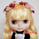 赤いお花のカチューシャ◇ブライス用◇