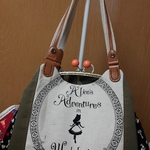 カーキデニム×アリス   がまぐちバッグ ショルダータイプ
