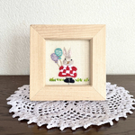 〈うさぎ〉刺繍ミニフレーム 