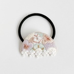 【ワケあり】刺繍ヘアゴム＊森の中へ(B)