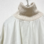 ◎minoin様お取り置き◎アランジャガードニットとコットンビエラのハイネックブラウス