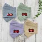 マスク　刺繡マスク　こども用マスク　電車