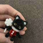 クリスマスver  二足歩行　黒猫ちゃん　モールアート　モールベア 