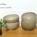 [オーダー品]マグカップ×2 丸いご飯茶碗×2（アイボリーホワイト＆アイボリー）