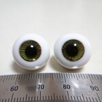 No.29 【16mm】 グラスアイ ドールアイ ハンドメイドドール 材料　約16.5mm/16.1mm（グリーン系）
