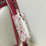 リバティ風ピンク花柄ランドセル用キーケース