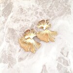  Ginkgo イチョウピアス 大ぶりピアス 大ぶりイヤリング ブライダルピアス 大ぶりブライダルイヤリング 結婚式 ウェディング ブライダル プレ花嫁 アンティーク ゴールドアクセサリー