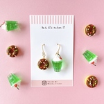 おやつタイムのピアス（メロンソーダとチョコドーナツVer）（イヤリングに変更可）
