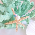 大人気！！ヒトデ＆シェル☆バレッタ☆ゴールド