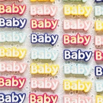 【5個】Baby ベイビー 文字パーツ デコパーツ プラパーツ【5色】
