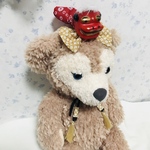犬用❤︎和風髪飾り❤︎ちょこんと獅子舞リボン❤︎赤色