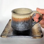 燻した感じの黒いモダンなコーヒーカップ【父の日】